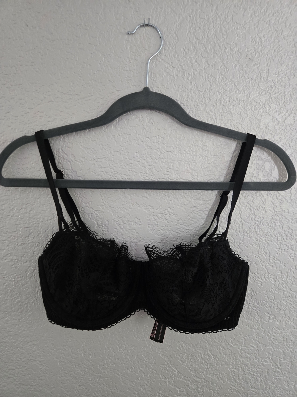 Victoria's Secret Black Lace Balconette Bra